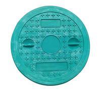 Couvercle Fosse Septique avec Poignées de Transport, Bac de Rétention en Plastique, Couvercle et Cadre de Regard Ronds de 30 cm (12 Pouces), Antidérapant, Convient aux Jardins, Terrasses(Green)