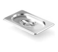 HENDI Couvercle Gastronorm GN 1/9, Kitchen Line, résistance thermique -40 °C à 250 °C, 176x108mm, épaisseur 0,7mm, acier inoxydable