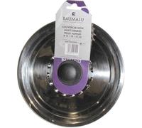 Baumalu Couvercle multi-diamètre inox 22/24/26 cm – trous vapeur, bouton bakélite, argenté