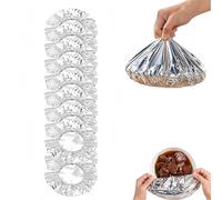 Couvercle isolant en film d'aluminium répétable, film isolant de conservation de la fraîcheur de la cuisine, anse alimentaire en papier d'aluminium qualité alimentaire, couvercles (10Pièce)