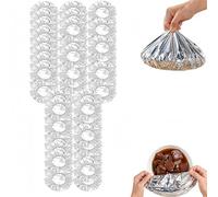 Couvercle isolant en film d'aluminium répétable, film isolant de conservation de la fraîcheur de la cuisine, anse alimentaire en papier d'aluminium qualité alimentaire, couvercles (50Pièce)