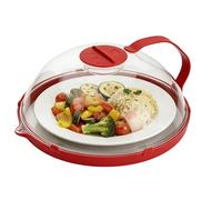 Couvercle Micro-Ondes Protecteur Réutilisable à Vapeur d'Eau | Hotte de Protection pour Micro-ondes et Cuisinière Pour Soupes Sauces Restes Snacks Légumes