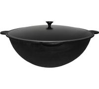 COUVERCLE noir Kazan Ouzbek en fonte avec couvercle en aluminium (intérieur poli) 12 L