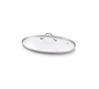 Couvercle Ovale pour Poêle à poisson en Verre et inox 37.5 x 25 cm