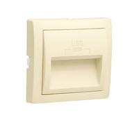 Couvercle P/dob. Charge. Usb Type A Sorties 20° Pe Perle - Finition Aquarella - Pour Mécanismes Série Mec21 - Compatible avec Cadres Couvercle P/dob. Chargement. Usb Type A Sorties 20° Pe Perle