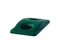 Couvercle polyéthylène vert l.290xP520 mm adapté à poubelle de tri 60 l pour les