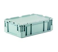 Couvercle pour bac norme Europe 600 x 400 mm en polypropylène gris