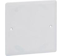 Legrand Couvercle Batibox 100*100 – Carré pour boîte à encastrer, clips et vis, blanc plastique