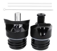Couvercle pour Bouteille de Sport, Lot de 2, Noir | Remplacement Pratique et Résine, Bec à Aspiration, Poignée Intégrée, École, Camping