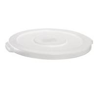 Rubbermaid Commercial Products FG260900WHT Couvercle Déchets Brute LLDPE Rond, Blanc