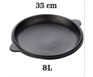 Couvercle pour poêle à frire Sadzh - couvercle de remplacement pour poêle à frire en fonte Kazan 8L, camping, BBQ, cuisine en plein air