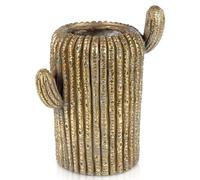 Couvercle pour pot de cactus - Revêtement pour pot de plante - 34,5 cm - Doré - Pour le sol