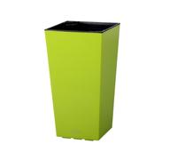Couvercle pour pot de fleurs ELISE plastique vert brillant 20x20x36cm