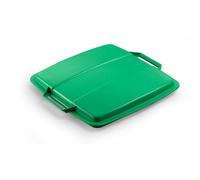 Couvercle pour poubelle carrée Durabin 90 litres - Vert