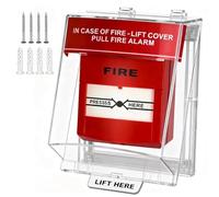 Couvercle pour Station d'alarme Incendie, Protecteur de Tirette Manuelle, Cache Transparent résistant aux Chocs, boîtier étanche et protégé de la poussière pour Bureau, école, Centre Commercial