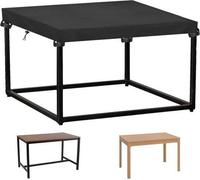 Couvercle pour table - 100 % imperméable - Oxford - personnalisable - résistant aux UV - noir - différentes tailles - (150 x 90 x 15 cm)