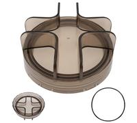 Couvercle Préfiltre Pompe Piscine 75110, Brun Transparent avec Joint | Avant l'achat, comparez la référence, les dimensions, le joint et le système de fixation avec la pièce d'origine.