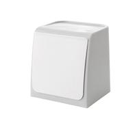 Couvercle Rabattable Murale Mini Poubelle en Plastique la Cuisine | Accès Rapide aux Déchets, Gain de Place au Sol, Fixation sur Carrelage, Verre ou Portes de Placard, Bureau