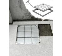 Couvercle regard invisible acier inoxydable allée(80x80x5cm/31.5x31.5x2inch)
