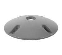 Couvercle Rond de Boîte Électrique Extérieure, Aluminium, 1 Trou 1/2 | Argenté, pour Patio et Maison, Remplacement de Lampe, Dimensions 11x11x2,5cm, Installation Facile