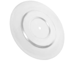 Couvercle Rond en Fer Épais pour Poêle à Bois, Protection Anti-flammes | Surface Lisse Argentée, Poignée Anti-brûlure, Trou Central, pour Ouverture de Cuisinière Domestique et Chauffage au Bois