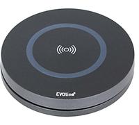 Couvercle rotatif Evoline DisQ avec fonction de charge sans fil Qi, noir, diamètre 90 mm