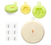 Couvercle Silicone Alimentaire Étirables, Couvercle Silicone Bol Hermétique 3 Tailles avec 6 Crochets, Couvercle Fraîcheur Universel Micro-ondes Four Frigo