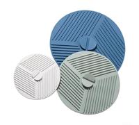 Couvercle Silicone Extensible Lot 3 Tailles Anti-éclaboussures Conservation Aliments Bols Pots Casseroles 6-10 Pouces(mix)