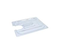 Couvercle Tritan GN 1/2 avec poignée et encoche ronde pour Thermoplongeur - Gastroland