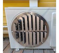 Couvercle Universel en Acier Inoxydable pour unité de climatisation, déflecteur de climatiseur de 16 à 24 Pouces, Pare-Brise Anti-Vent Direct, Guide d'air Rond (53 x 53 cm / 20,8 x 20,8 pouc