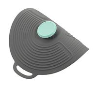 Couvercle universel en silicone pour casseroles et poêles - - Pour aliments - Joint hermétique en silicone - Pour bols, casseroles, poêles - Gris 32,5 x 32,5 cm