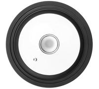 Couvercle universel en verre pour casseroles et poêles - 20/22/24 cm - Bord en silicone - Poignée métallique semi-circulaire