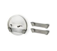 Joseph Joseph Duo - Ensemble de 3 Porte-Couvercles pour Casseroles et Casseroles, Organisateur de Rangement Mural Auto-Adhésif, Convient pour Couvercles Jusqu'à 24 cm, Ruban VHB 3M Inclus, Gris