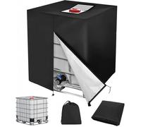 Couvercle zippé pour IBC 1000 L - Résistant aux UV, 116 x 100 x 120 cm - Housse imperméable pour récupérateur d'eau de pluie.