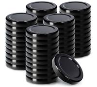 Couvercles à visser pour bocaux - KADAX - 53 mm (115 ml) - 50 pièces - Noir - Métal galvanisé