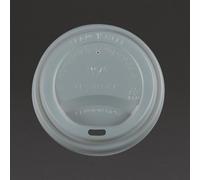 Couvercles compostables Vegware pour gobelets à boissons chaudes 34 / 45,5 cl