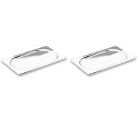 COUVERCLES CUVETTES GN 1/4 S/POIGNE INOX (Lot de 2)