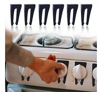 Couvercles de Bouton de Cuisinière, 6pcs Coffre fort Stove Knob Covers Cuisine Pratique Potable Verrou de Bouton de Cuisinière à Gaz pour Cuisinières à Gaz Home Restaurant School (Noir)
