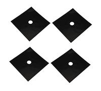 Couvercles de Brûleur Noirs 8 Pcs en Tissu Enduit, Trou Prédécoupé | Entretien Rapide, Lot Compact, pour Plaque de Cuisson au Gaz, Nettoyage Simplifié au Quotidien