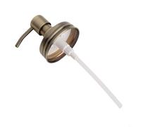 Couvercles de distributeur en acier inoxydable antirouille pour pompes à savon, avec joint d'étanchéité souple pour éviter les fuites et adaptés à la distribution de liquide épais (bronze)
