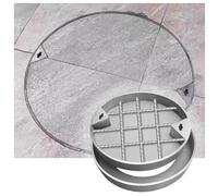 Couvercles de Fosse septique Robustes, couvercles de Regards Ronds, Cadre en Acier Inoxydable, couvercles Plats pour Drainage Souterrain, béton encastré, 70 cm (27,5 po) de diamètr