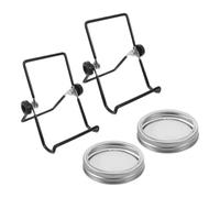 Couvercles de Germination pour Bocaux Mason en Acier Inoxydable 86mm | Grille Métallique Pliante avec Support Intégré, Usage Domestique pour Pousses de Haricots et Luzerne