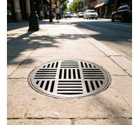 Couvercles de grille de drainage en fonte de 20, 30, 35, 40, 45, 50, 55, 60, 62, 65 et 70 cm, couvercles de remplacement pour caniveaux, grilles de drainage rondes en métal ductile(40cm)