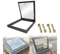 Couvercles de puits de lumière Extra Larges, fenêtre de Toit ouvrante à 80° avec Joint d'étanchéité Silencieux, fenêtre de Toit étanche pour véranda et toits Plats et voûtés (85 x 80 cm / 33