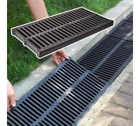 Couvercles de vidange d'extérieur de 35,1 cm - Solutions en plastique robuste résistant aux intempéries pour cuisine, terrasse, balcon, allée et ferme - Installation facile et design durable
