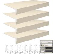 Couvercles d'étagères en fil métallique beige pour l'organisation du garde-manger et du placard - Lot de 4, 23 cm de large x 102 cm de long, parfaits pour des solutions de rangement à la mai