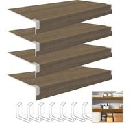 Couvercles d'étagères en fil métallique marron - Lot de 4 pour l'organisation du garde-manger et du placard, 23 cm de large x 61 cm de long, parfaits pour des solutions de rangement à la mai