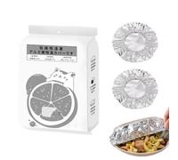 Couvercles en Aluminium pour Aliments,30 Pièces Épaissis et Isolants,Couvercles Isothermes en Aluminium - pour Bol Plat Casserole Poêle Boîte Maison Congélateur