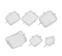 Couvercles en Silicone Portables, Extensibles, Étanches, Lavables au | 6 Couvercles Élastiques de Conservation pour Bocal pour cuisine pique-nique préparation de repas cuisson boîte