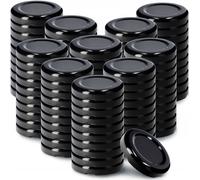 KADAX Lot de 100 couvercles Twist-Off Ø43 mm - Couvercles de Rechange en métal pour bocaux 40ml & Mini bocaux - Fermeture hermétique pour confitures, Miel & épices